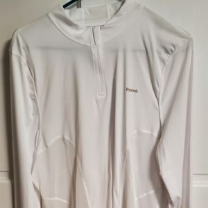 Reebok Play Dry, Slim Fit White Long Sleeve Shirt